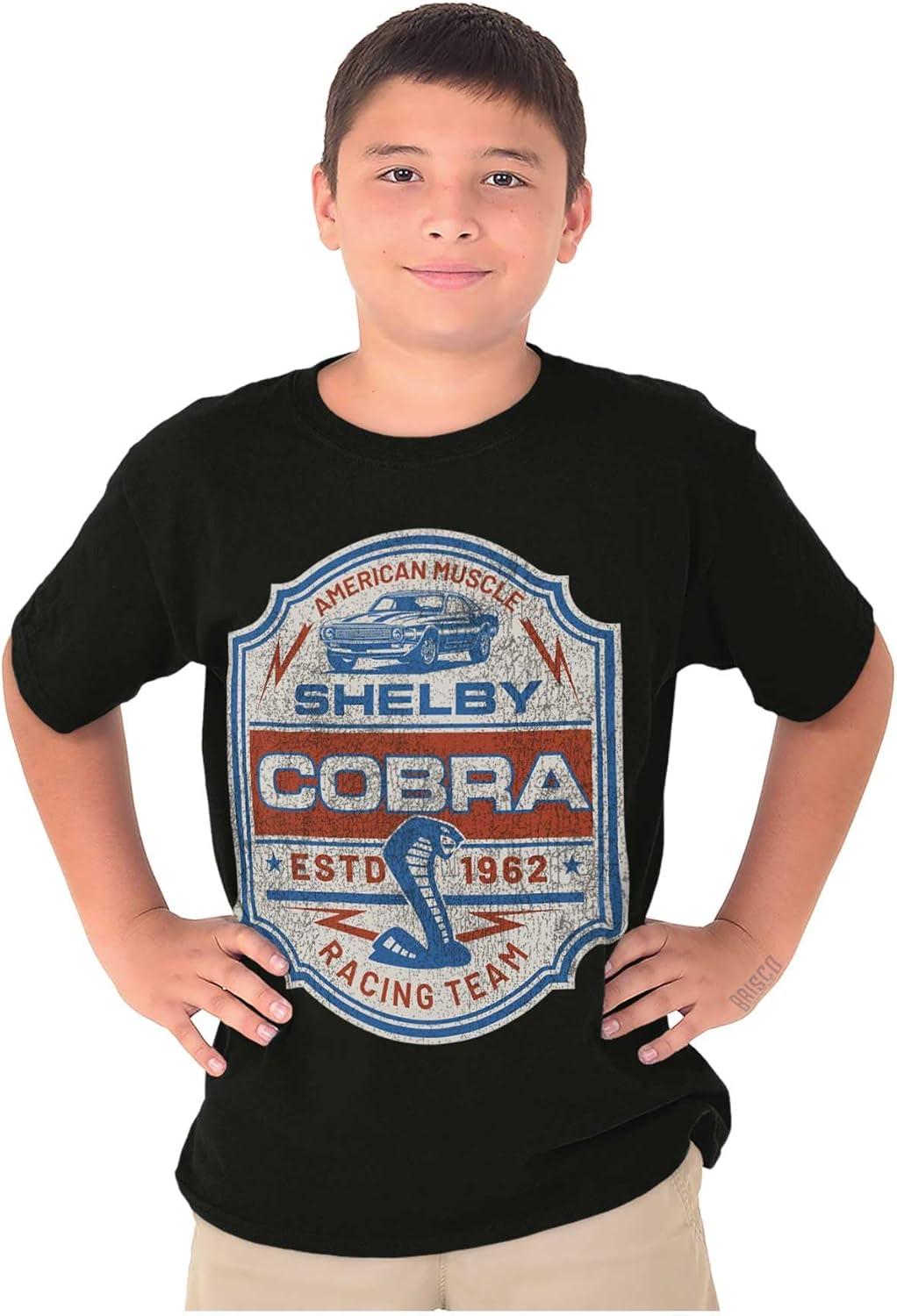 imageShelby Cobra Racing Team Muscle Car Crewneck T Shirts Boy GirlBlack