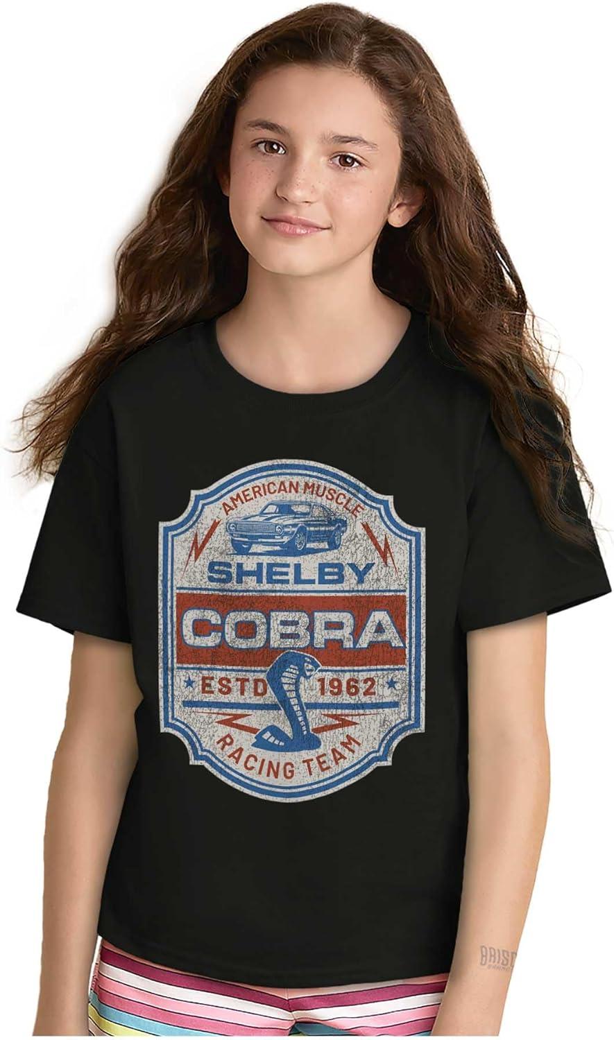 imageShelby Cobra Racing Team Muscle Car Crewneck T Shirts Boy GirlBlack
