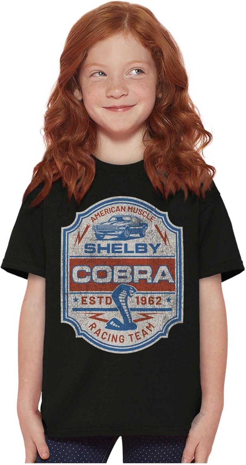 imageShelby Cobra Racing Team Muscle Car Crewneck T Shirts Boy GirlBlack