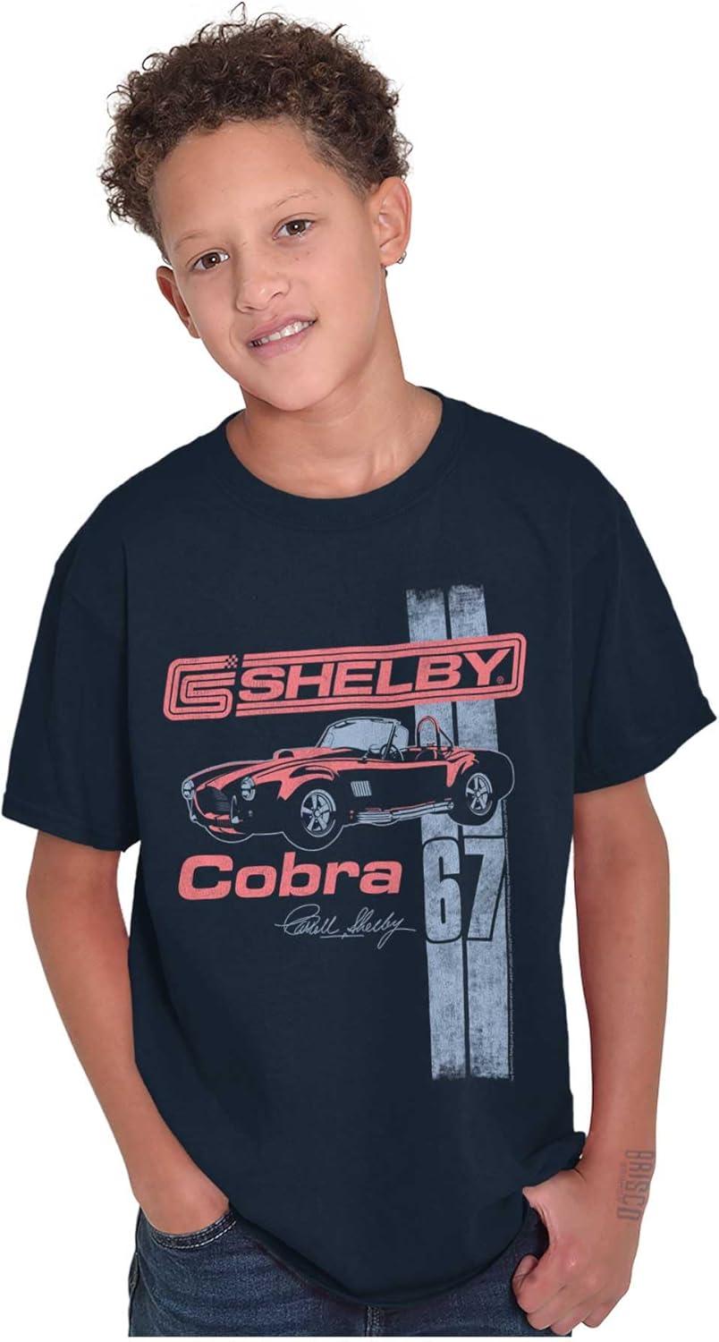 imageShelby Motors Cobra Muscle Car Crewneck T Shirts Boy GirlNavy