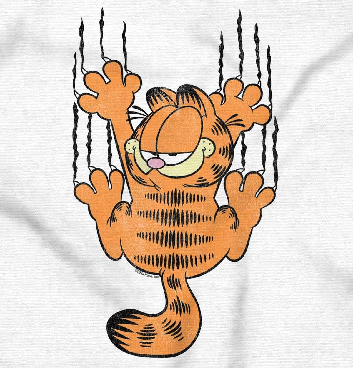 imageWomens Maternity Funny Garfield Cartoon Scratching Cat T Shirt Tee