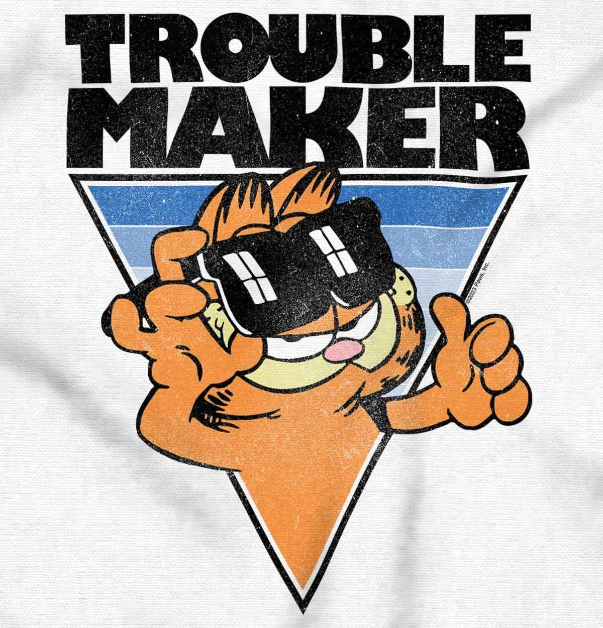 imageWomens Maternity Funny Garfield Cartoon Troublemaker Pregnancy DressWhite