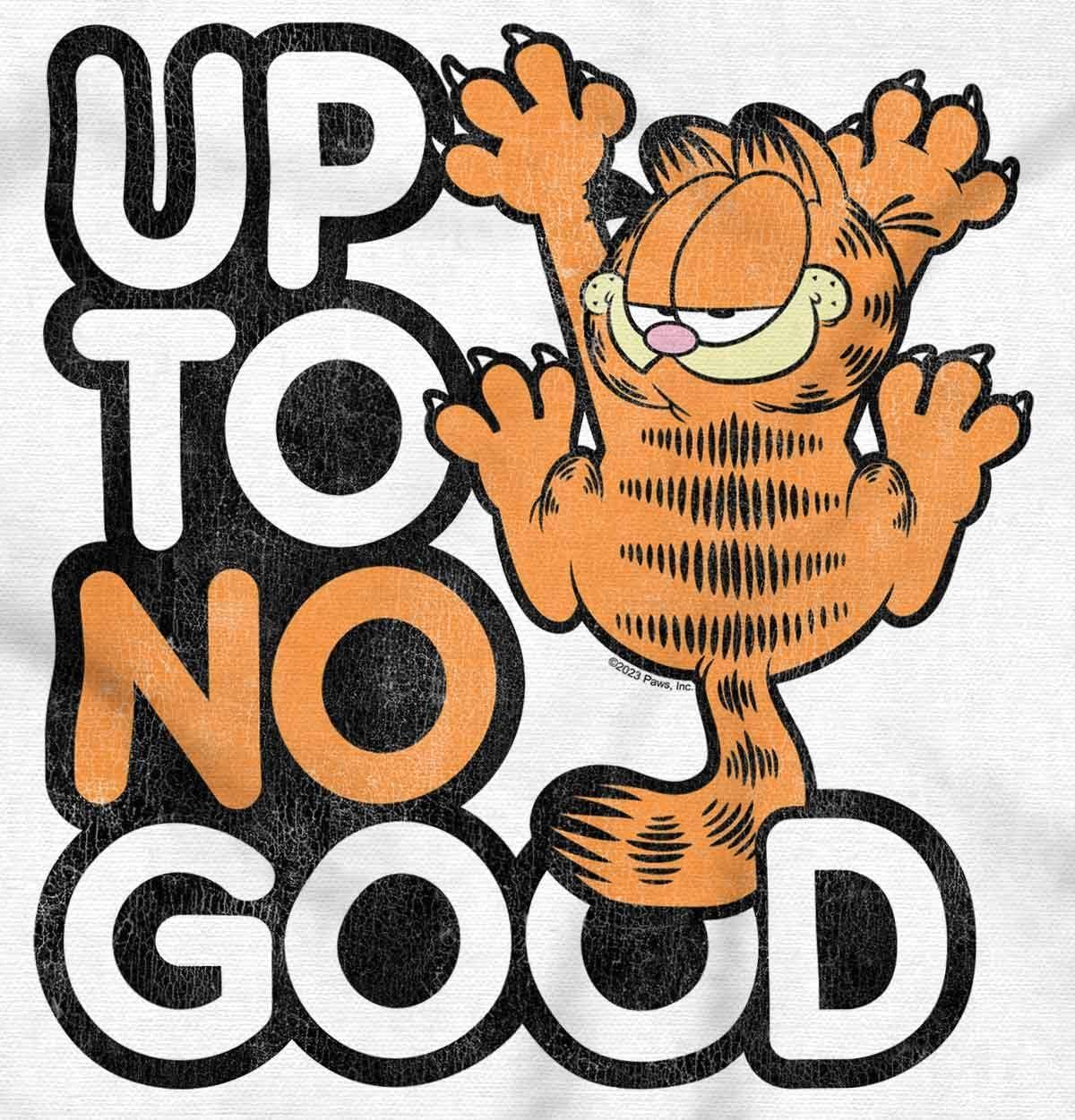 imageWomens Maternity Funny Garfield Cartoon Up to No Good T Shirt Tee