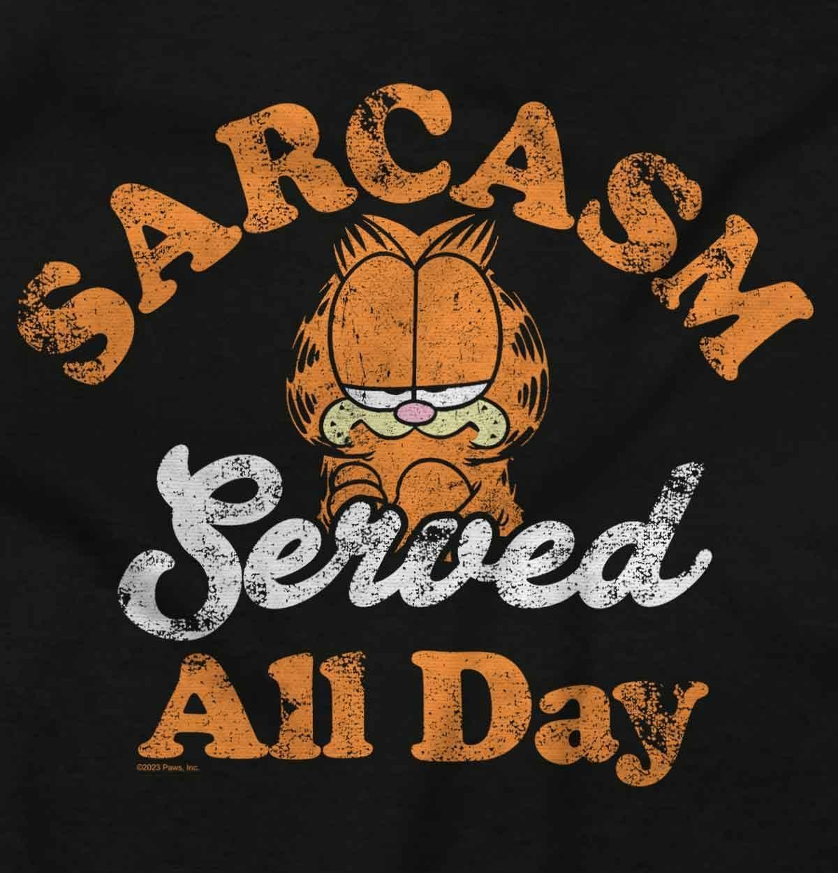 imageWomens Maternity Funny Garfield Sarcasm Served All Day Pregnancy DressBlack
