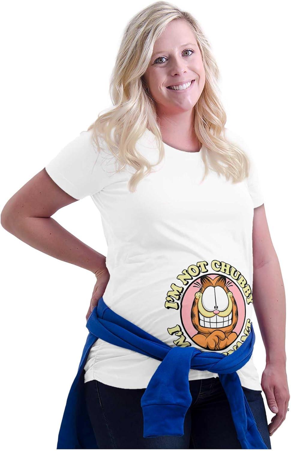 imageWomens Maternity Garfield Not Chubby Im Pregnant T Shirt Tee