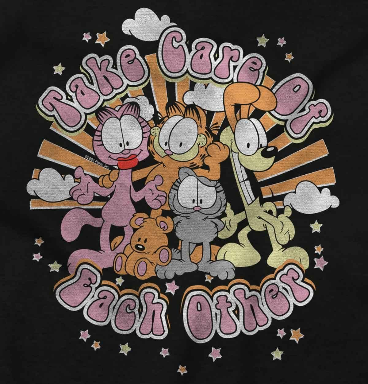 imageWomens Maternity Garfield Take Care of Each Other T Shirt TeeBlack