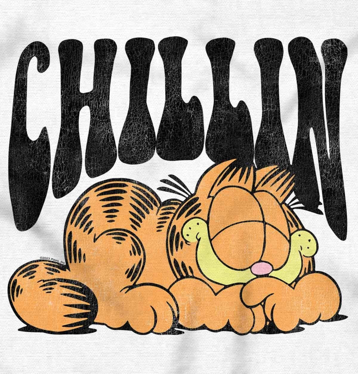 imageWomens Maternity Retro Garfield Cartoon Chillin Pregnancy DressWhite