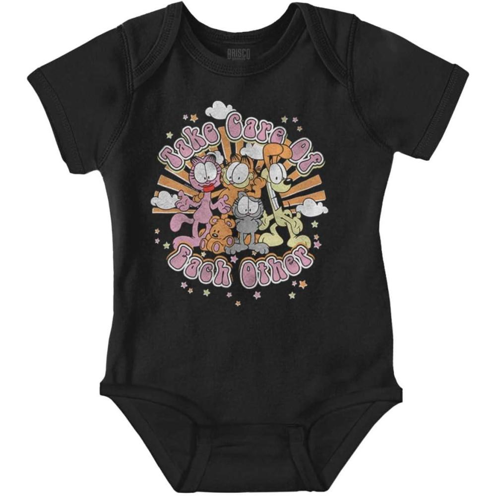 imageBrisco Brands Garfield Take Care of Each Other Baby Bodysuit Jumper GirlsBlack