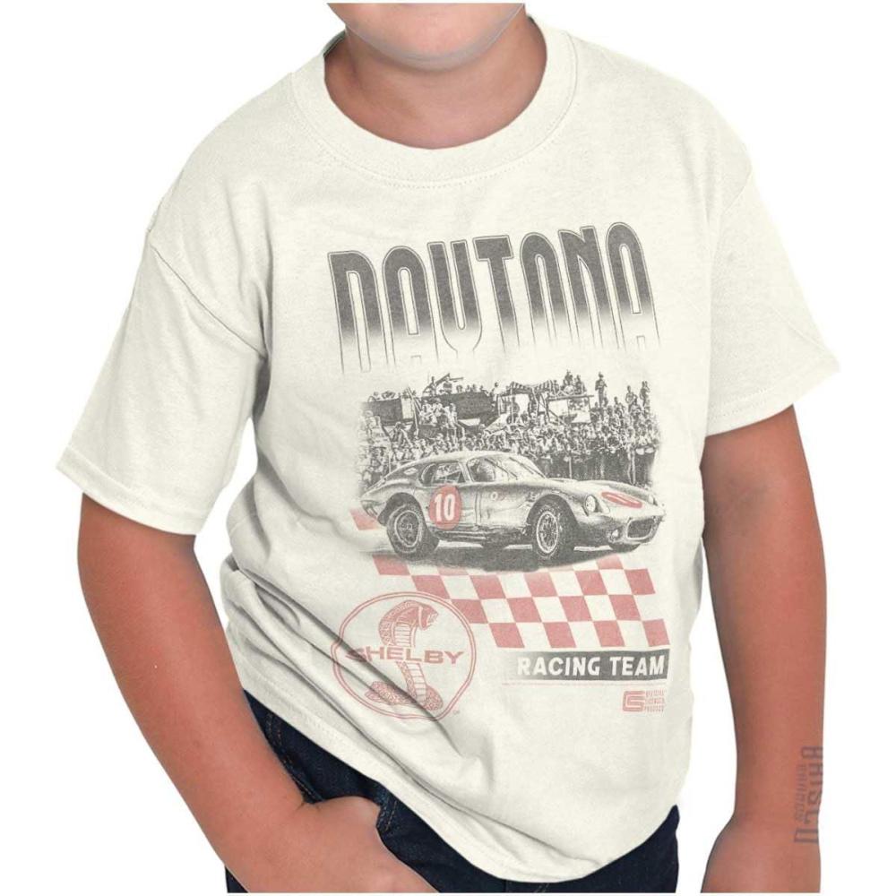 imageBrisco Brands Shelby Motors Daytona Racing Team Crewneck T Shirts Boy GirlWhite