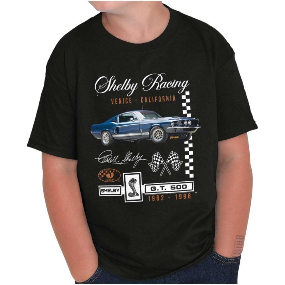 imageBrisco Brands Shelby Racing Venice California Crewneck T Shirts Boy GirlBlack