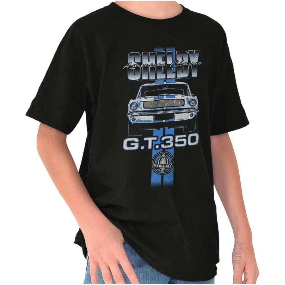 imageShelby GT 350 Classic Muscle Car Crewneck T Shirts Boy GirlBlack