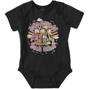 Brisco Brands Garfield Take Care of Each Other Baby Bodysuit Jumper Girls(Black)