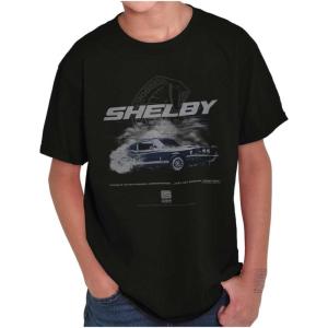 Brisco Brands Shelby Racing Never Enough Horsepower Crewneck T Shirts Boy Girl(Black)