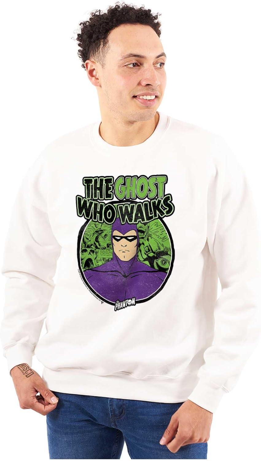 imageBrisco Brands the Phantom Ghost Who Walks Sweatshirt for Men or WomenWhite