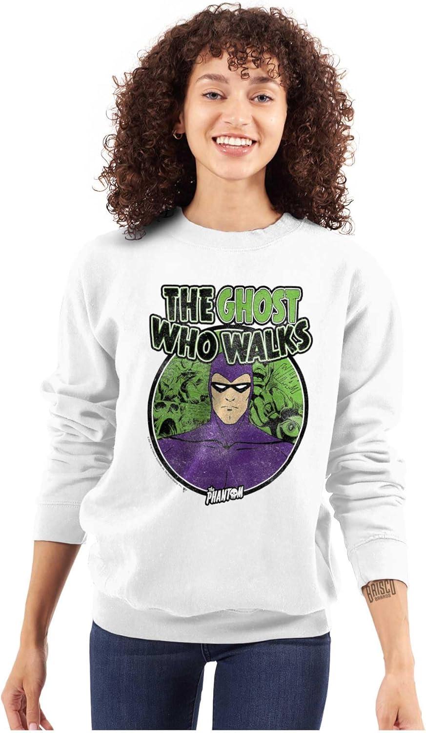 imageBrisco Brands the Phantom Ghost Who Walks Sweatshirt for Men or WomenWhite