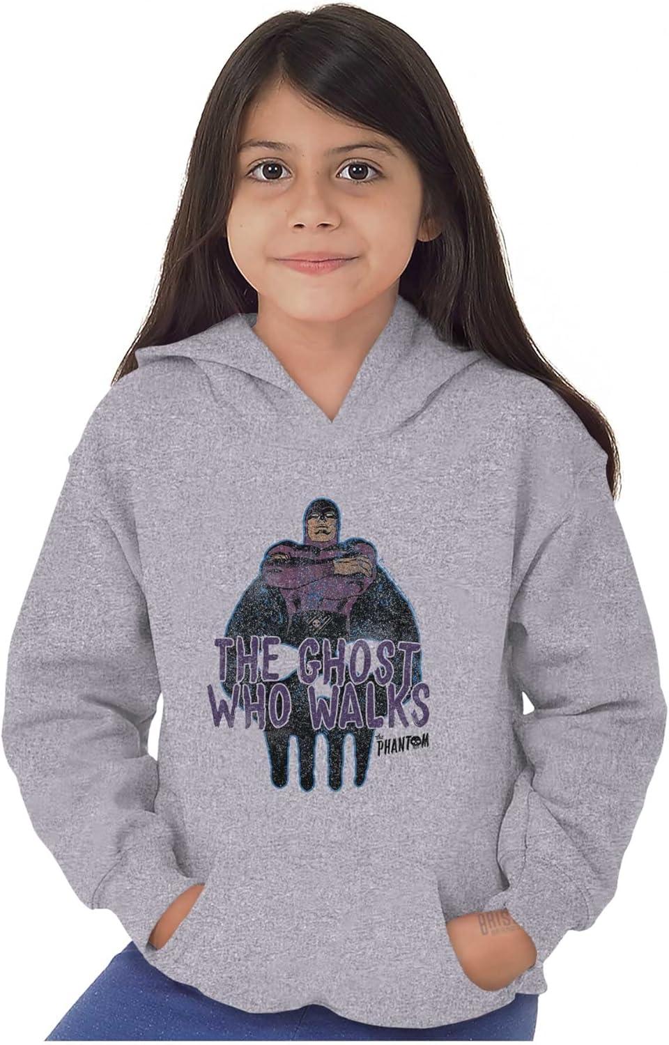 imageBrisco Brands the Phantom Vintage Ghost Who Walks Youth Hoodie Boy GirlSport Grey