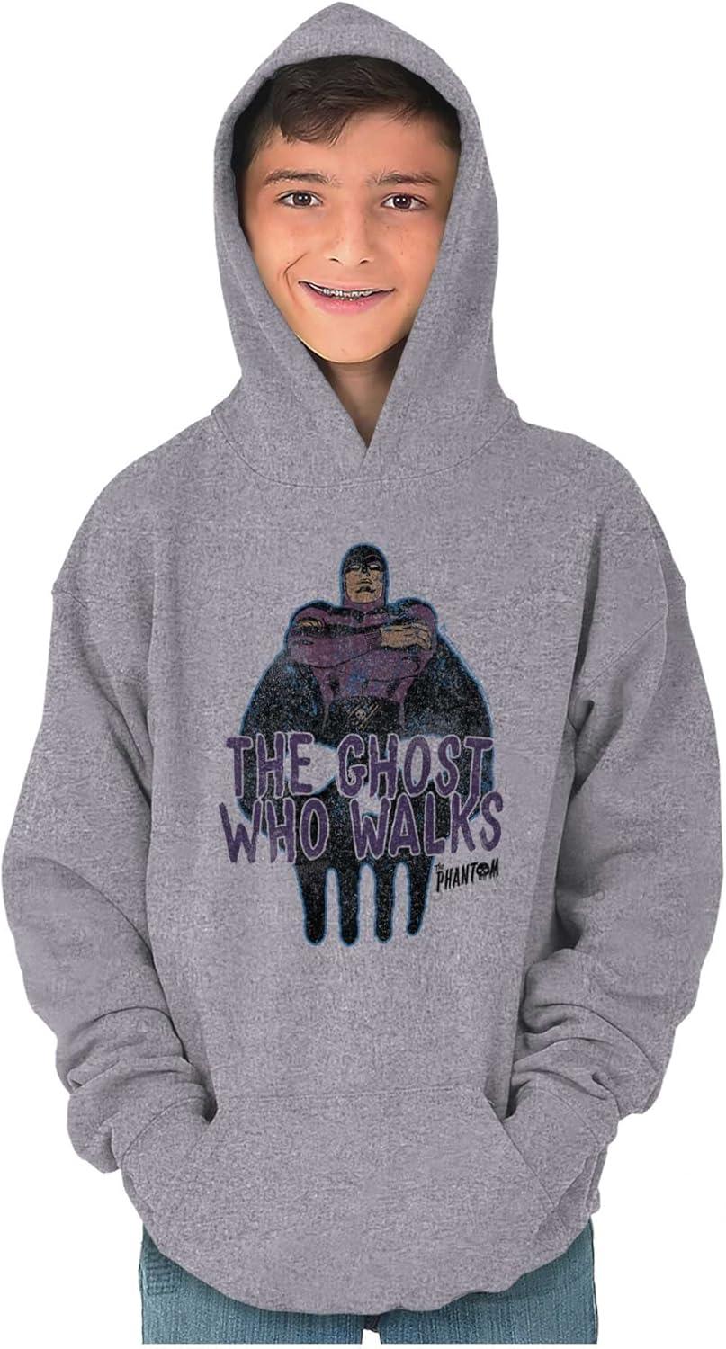 imageBrisco Brands the Phantom Vintage Ghost Who Walks Youth Hoodie Boy GirlSport Grey