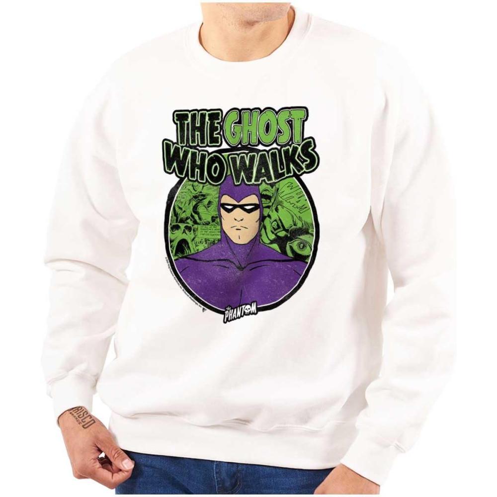imageBrisco Brands the Phantom Ghost Who Walks Sweatshirt for Men or WomenWhite