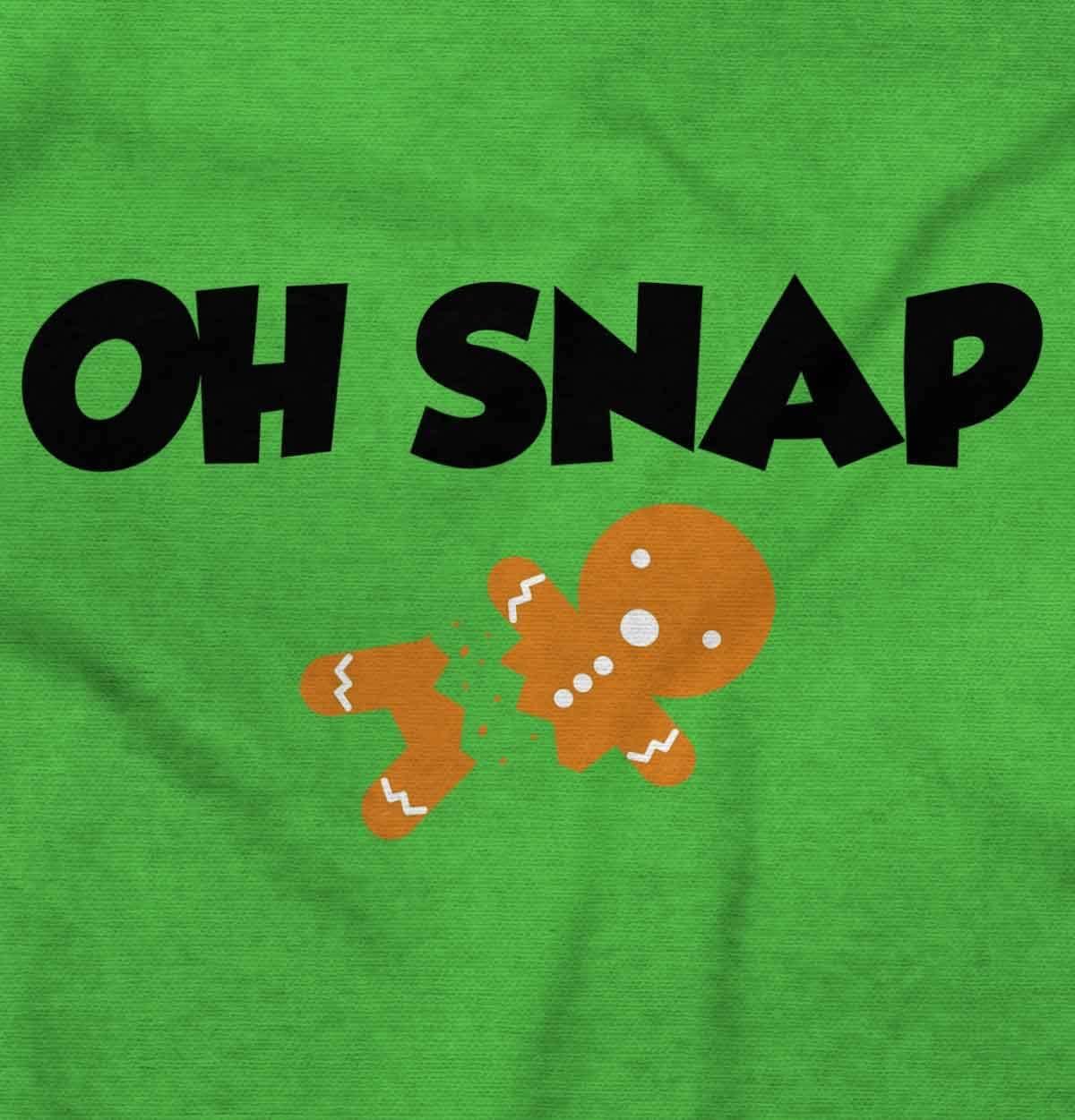 imageBrisco Brands Christmas Oh Snap Gingerbread Man Baby Romper Boys or GirlsApple