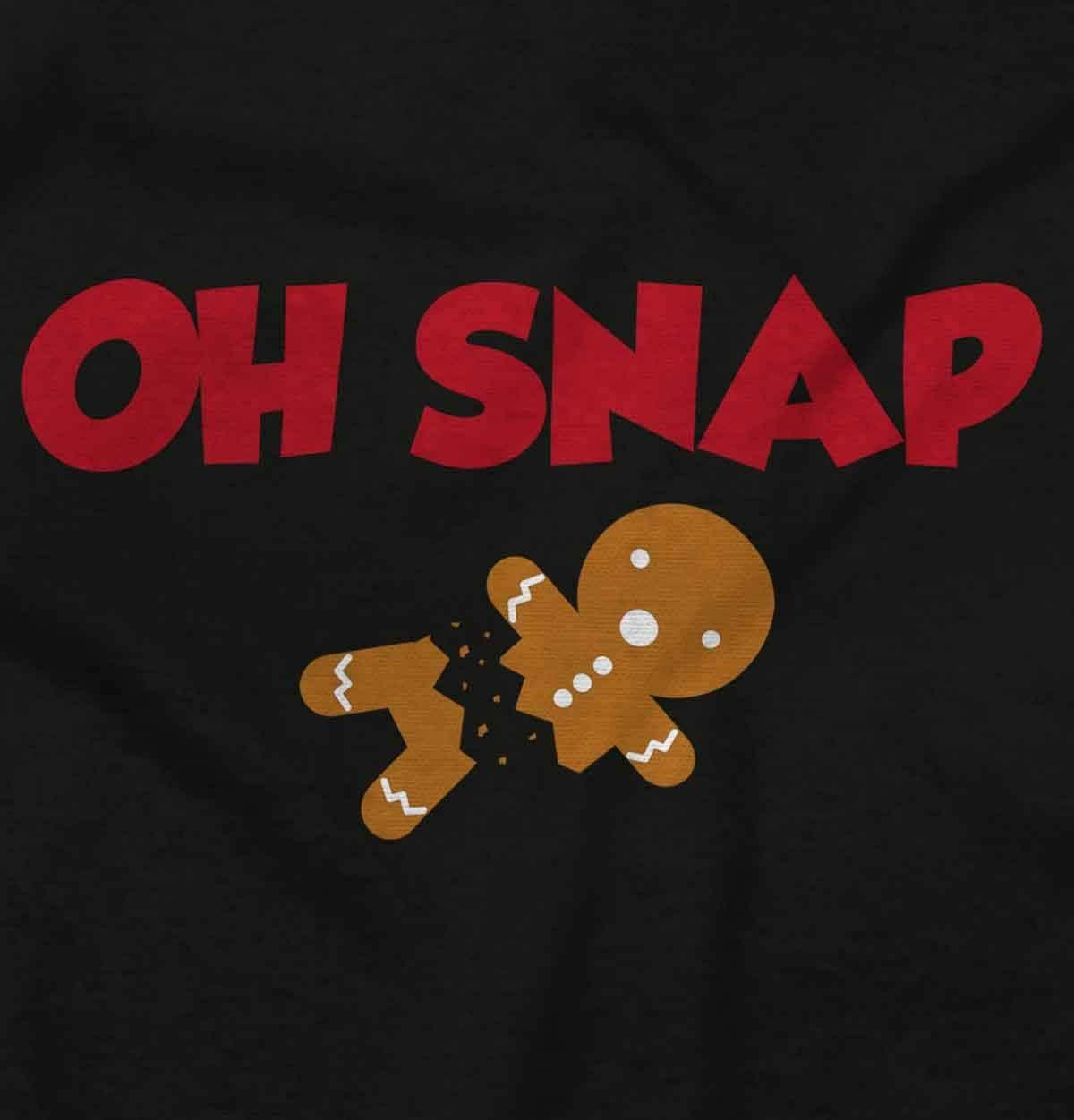 imageBrisco Brands Christmas Oh Snap Gingerbread Man Baby Romper Boys or GirlsBlack