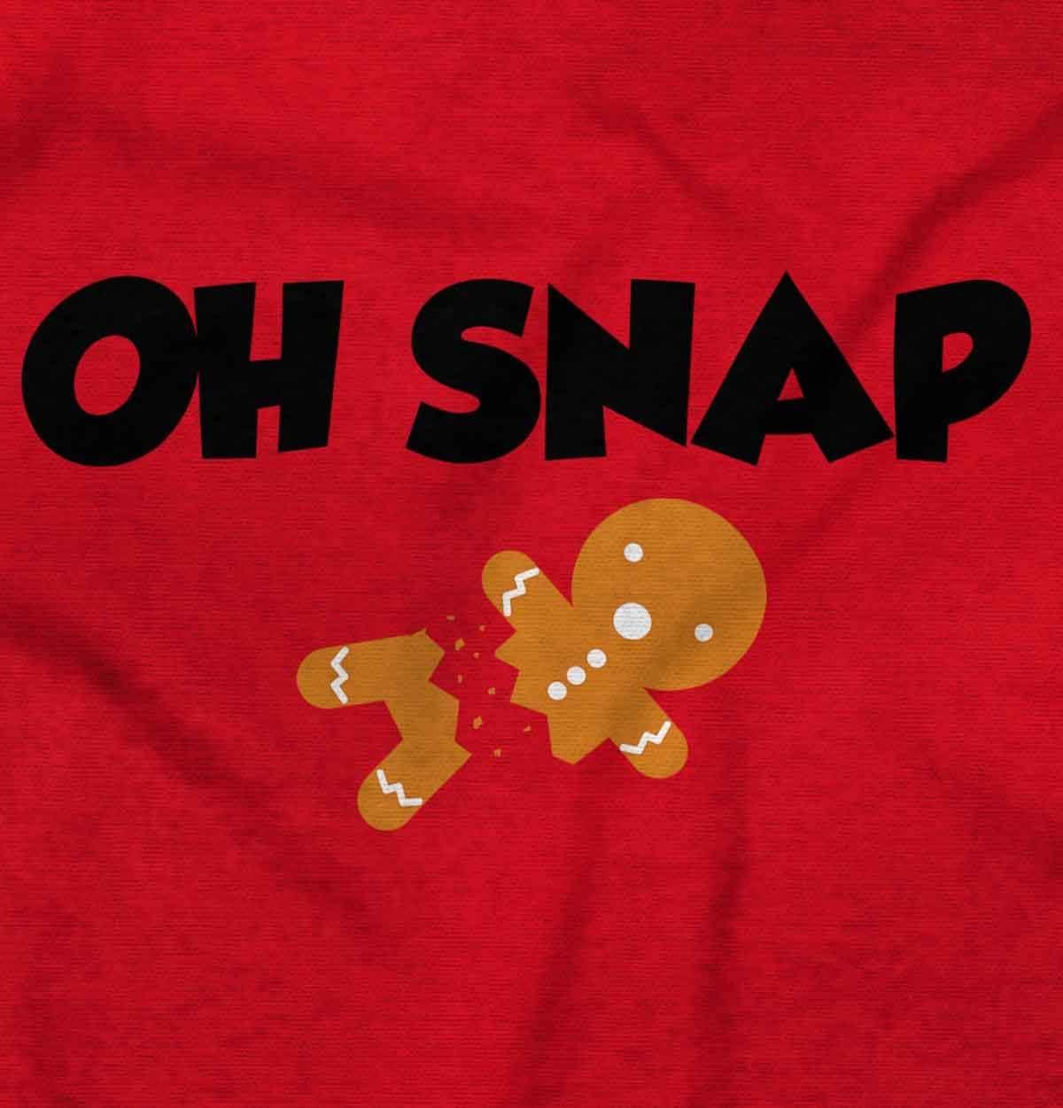 imageBrisco Brands Christmas Oh Snap Gingerbread Man Baby Romper Boys or GirlsRed
