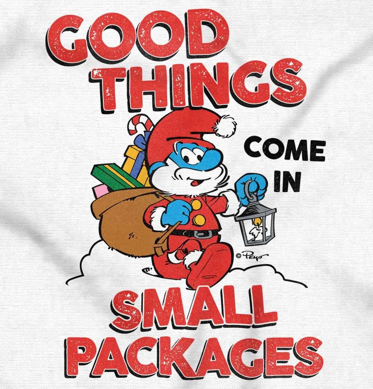 imageBrisco Brands Santa Papa Smurf Christmas Presents Baby Romper Boys or GirlsWhite