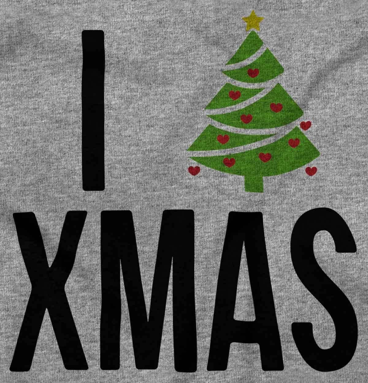 imageBrisco Brands Xmas I Love Christmas Merry Baby Romper Boys or GirlsHeather