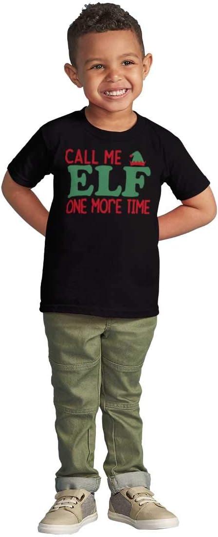 imageChristmas Call Me Elf One More Time Toddler Boy Girl T ShirtBlack