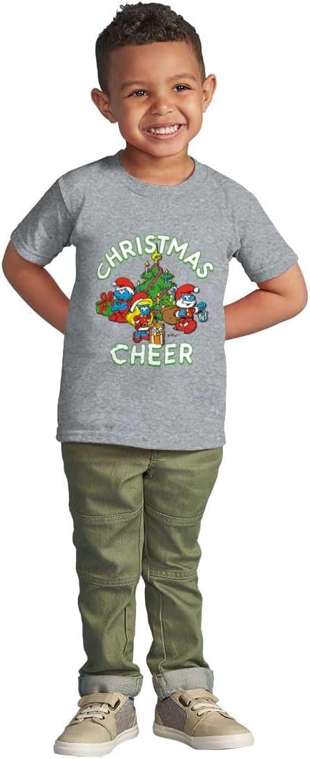 imageSmurfs Holiday Christmas Cheer Toddler Boy Girl T ShirtHeather