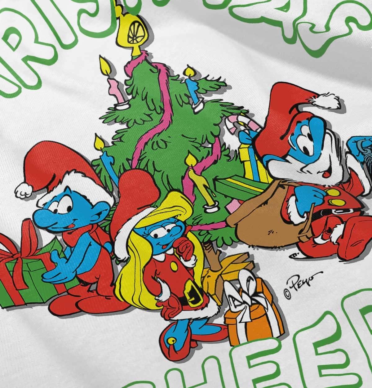 imageSmurfs Holiday Christmas Cheer Toddler Boy Girl T ShirtWhite