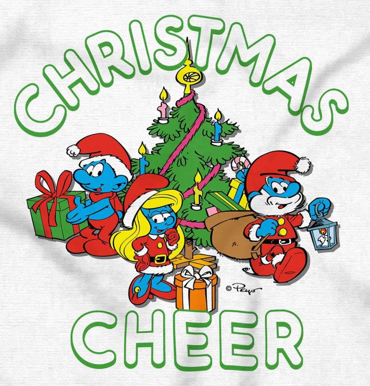 imageSmurfs Holiday Christmas Cheer Toddler Boy Girl T ShirtWhite