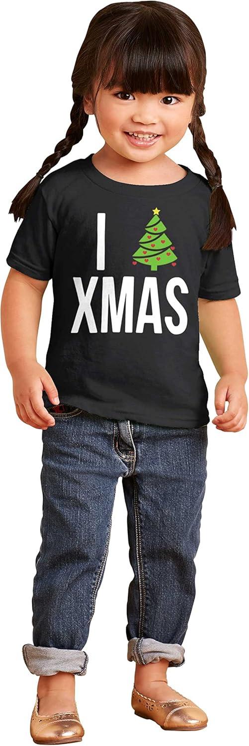 imageXmas I Love Christmas Merry Toddler Boy Girl T ShirtBlack