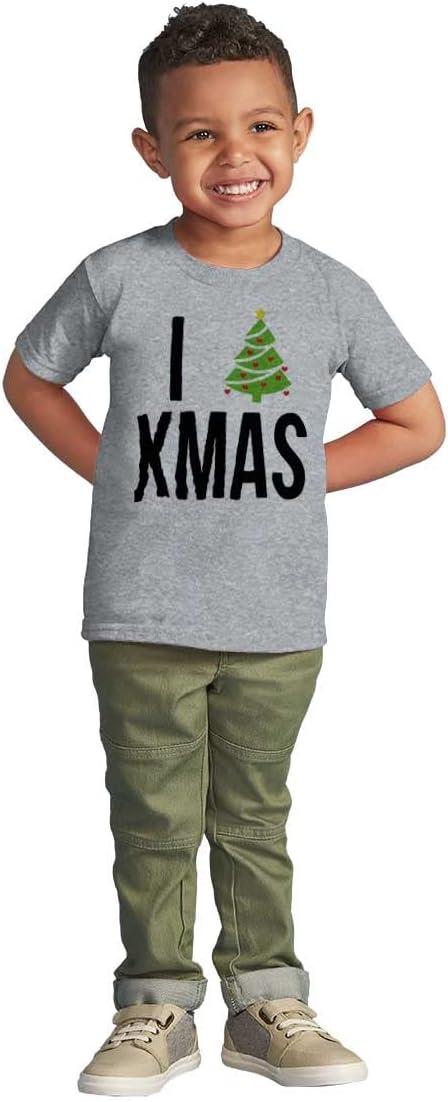imageXmas I Love Christmas Merry Toddler Boy Girl T ShirtHeather