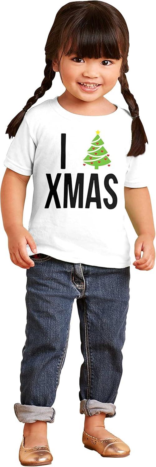 imageXmas I Love Christmas Merry Toddler Boy Girl T ShirtWhite