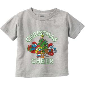 Smurfs Holiday Christmas Cheer Toddler Boy Girl T Shirt(Heather)