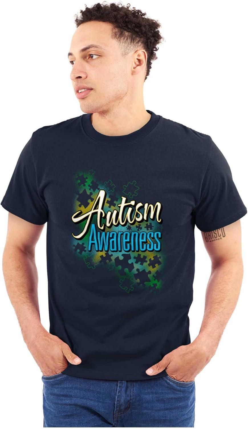 imageBrisco Brands Disability Awareness Autism 5k Run Graphic T Shirt Men or WomenNavy