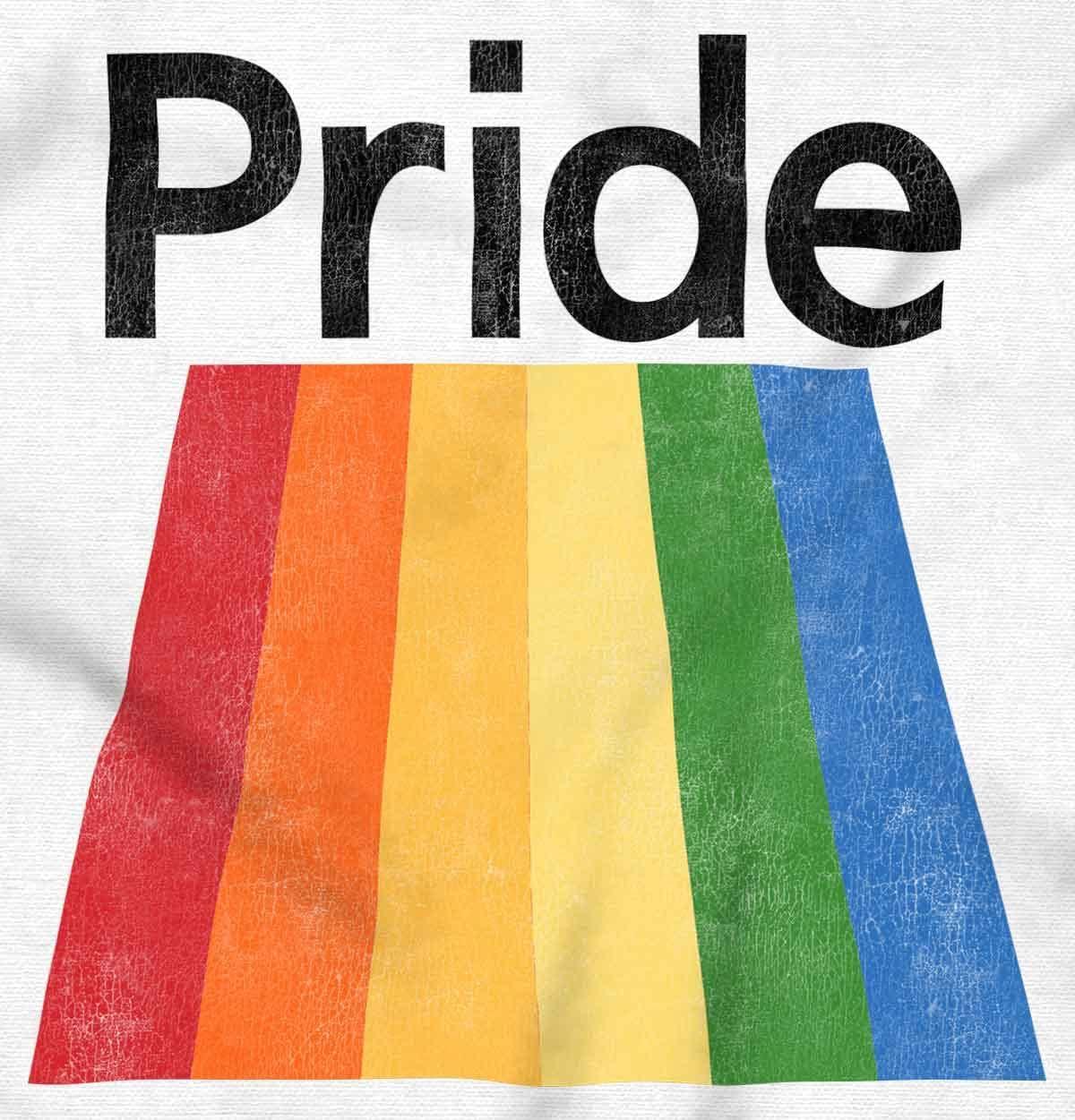 imageBrisco Brands Gay Rainbow Pride Flag LGBTQ Rights Hoodie Sweatshirt Women MenWhite
