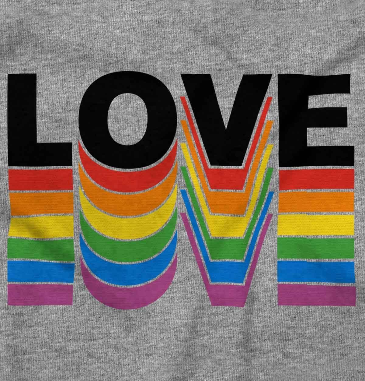 imageBrisco Brands Inspirational Love Gay Pride Rainbow Hoodie Sweatshirt Women MenSport Grey