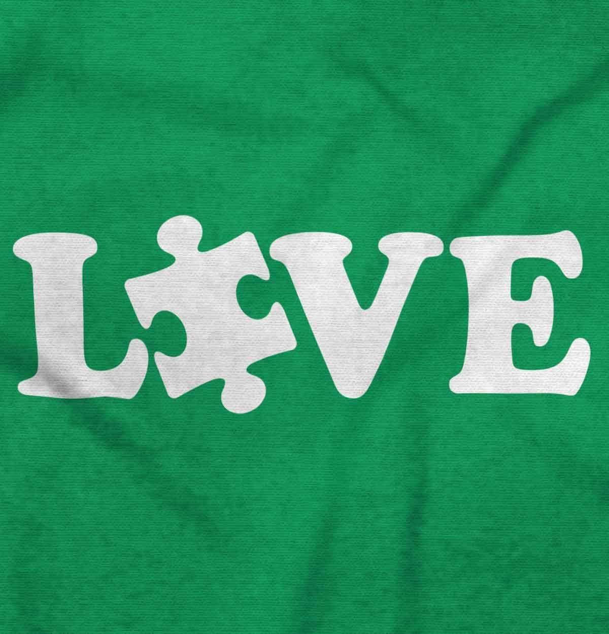 imageBrisco Brands Love Autism Awareness Puzzle Piece Hoodie Sweatshirt Women MenIrish Green