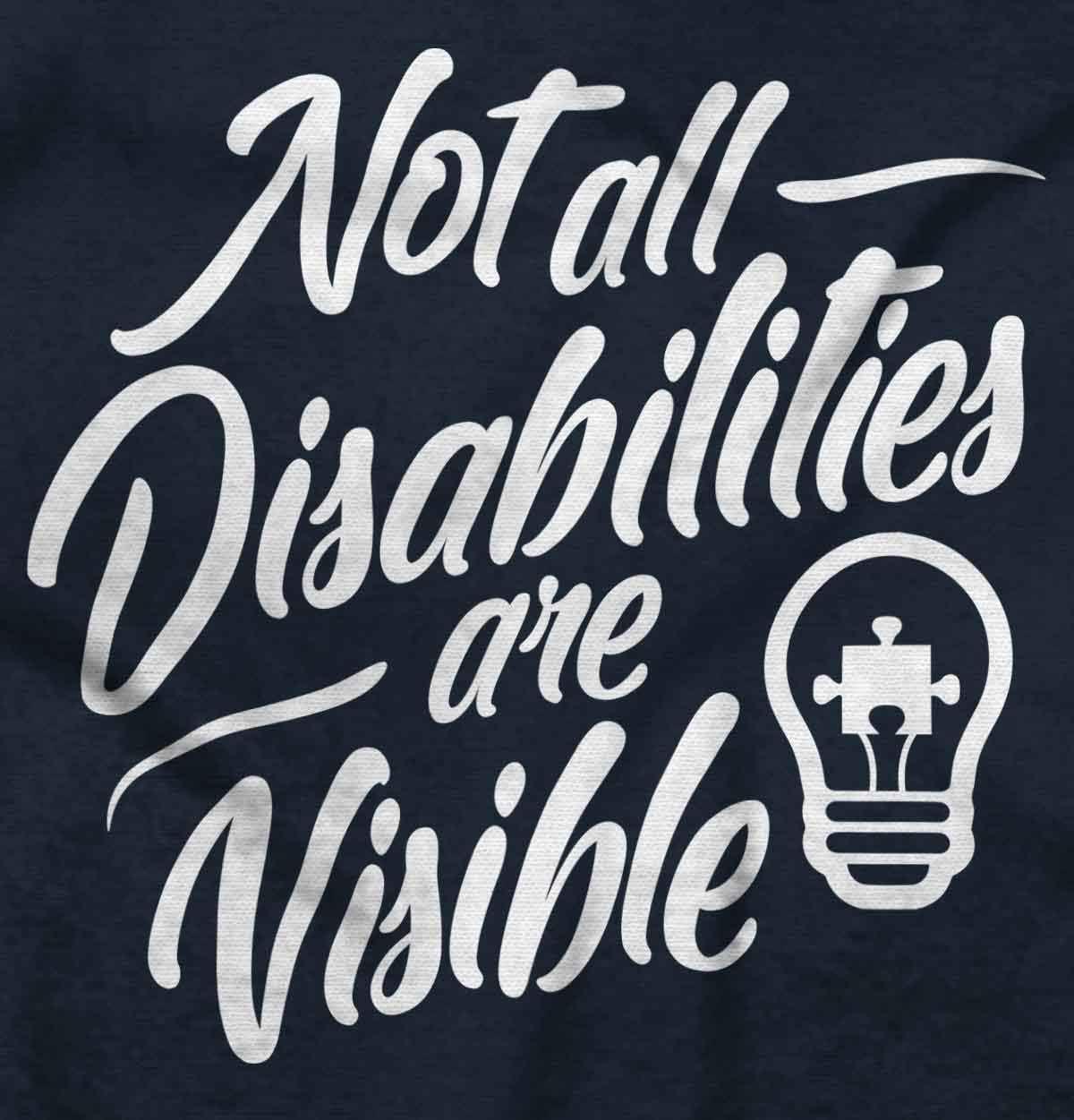 imageBrisco Brands Not All Disabilities are Visible Hoodie Sweatshirt Women MenNavy