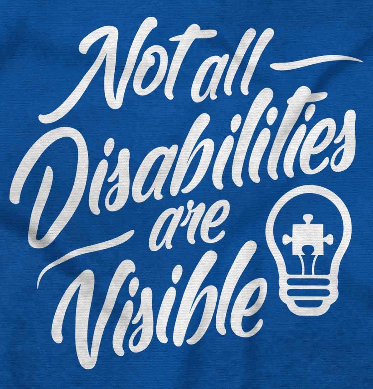 imageBrisco Brands Not All Disabilities are Visible Hoodie Sweatshirt Women MenRoyal