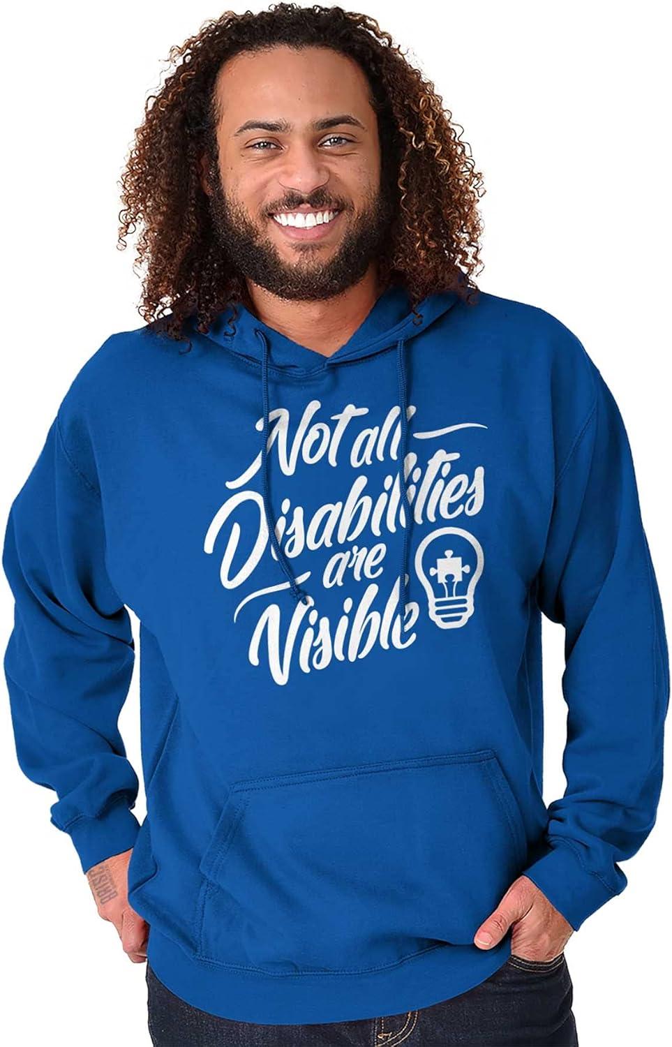 imageBrisco Brands Not All Disabilities are Visible Hoodie Sweatshirt Women MenRoyal