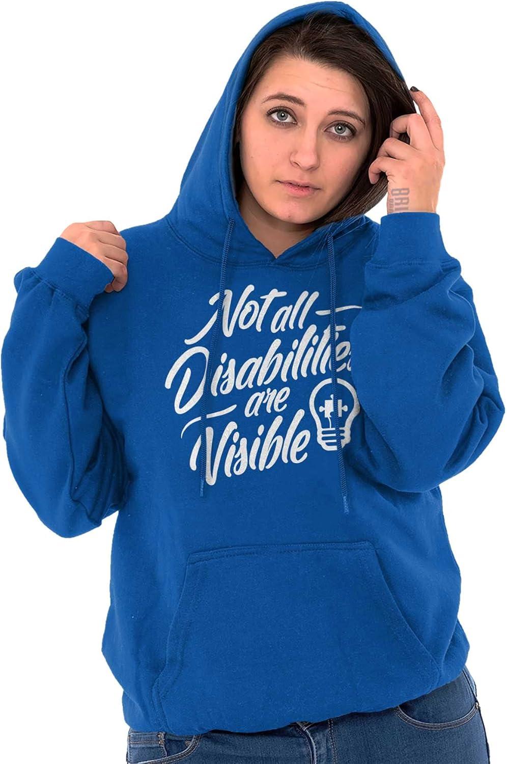 imageBrisco Brands Not All Disabilities are Visible Hoodie Sweatshirt Women MenRoyal