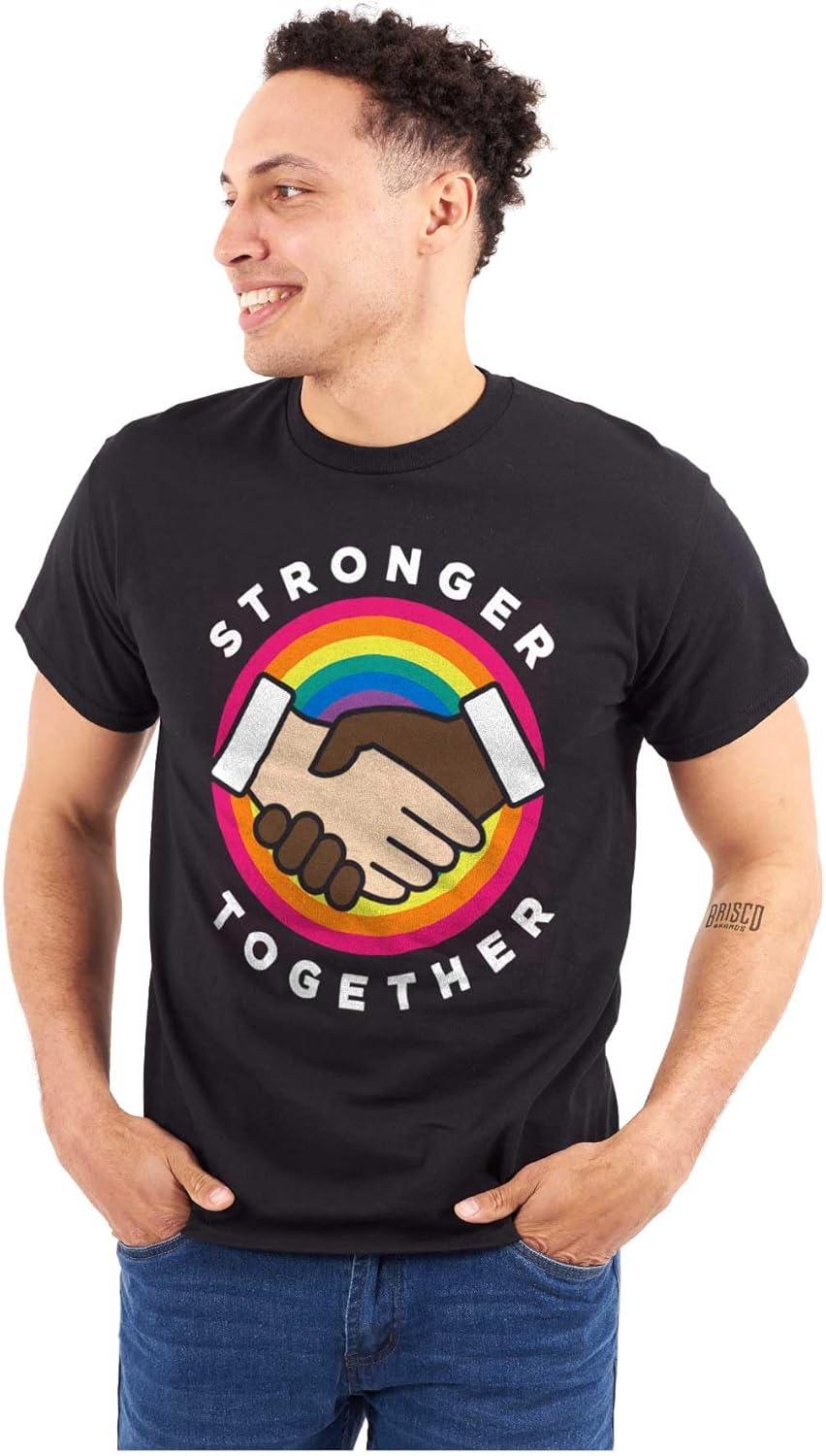 imageBrisco Brands Stronger Together Social Justice Graphic T Shirt Men or WomenBlack