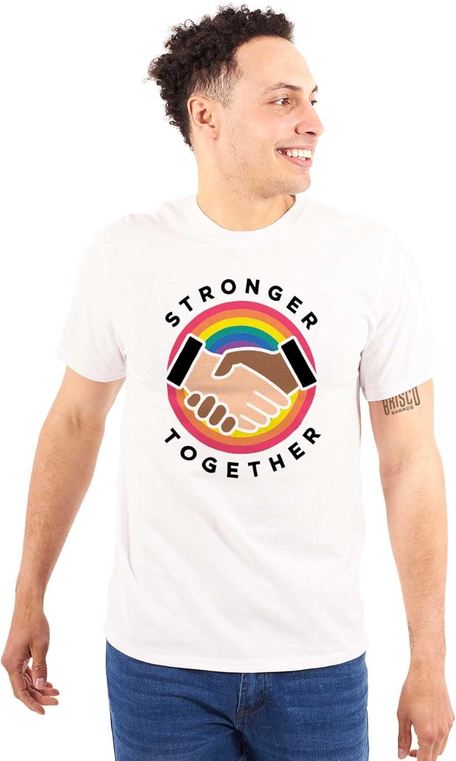 imageBrisco Brands Stronger Together Social Justice Graphic T Shirt Men or WomenWhite