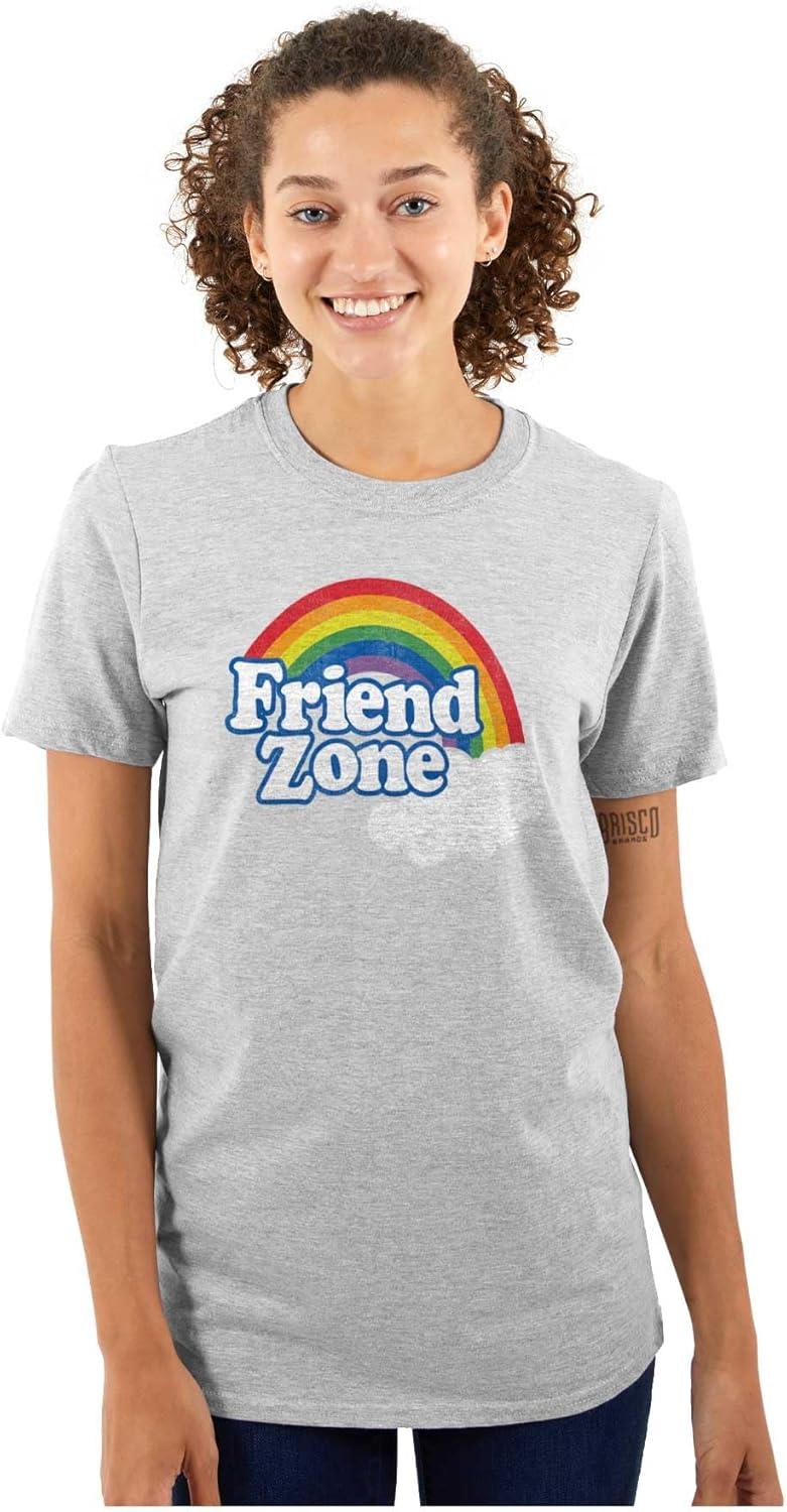 imageFriend Zone Funny LGBTQ Cute Rainbow Womens Graphic T Shirt TeesSport Grey