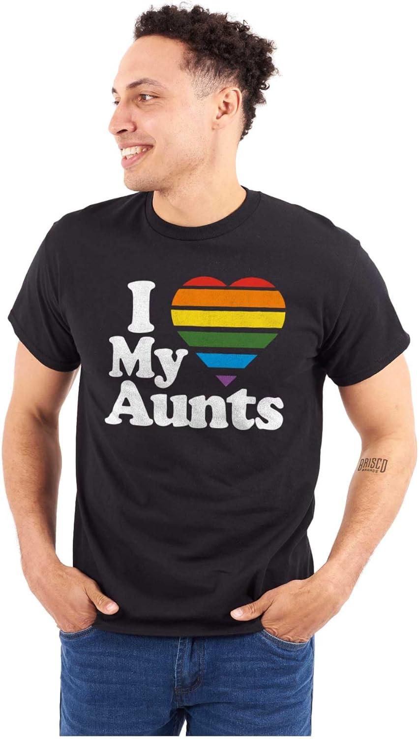 imageI Love My Aunts LGBTQ Gay Pride Graphic T Shirt Men or WomenBlack