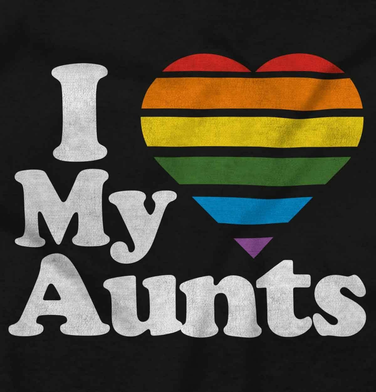 imageI Love My Aunts LGBTQ Gay Pride Graphic T Shirt Men or WomenBlack