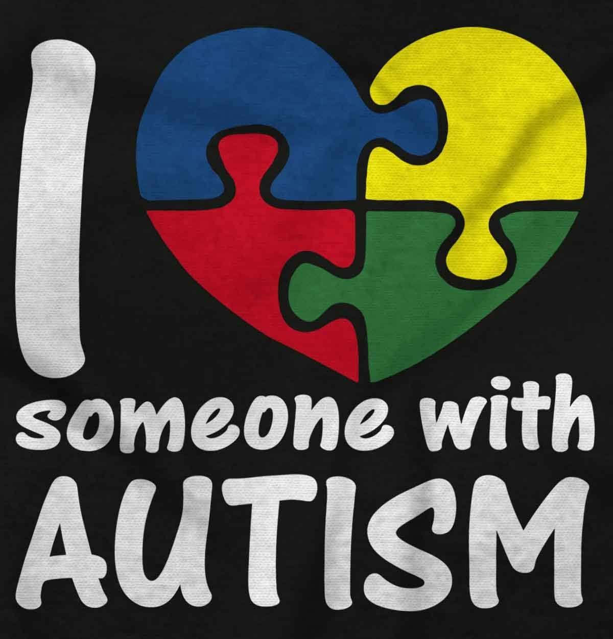 imageI Love Someone with Autism Puzzle Long Sleeve Tshirt Men WomenBlack