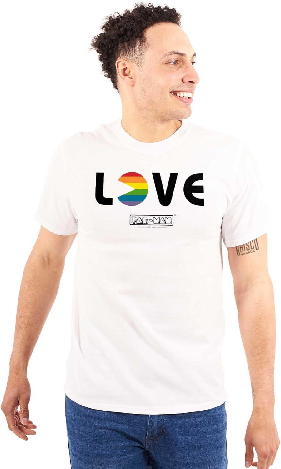 imageRainbow Pacman Gay Pride LGBT Love Graphic T Shirt Men or WomenWhite